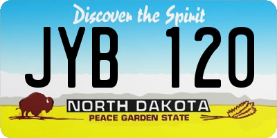 ND license plate JYB120
