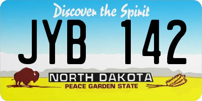ND license plate JYB142
