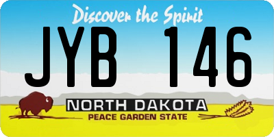 ND license plate JYB146