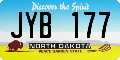 ND license plate JYB177