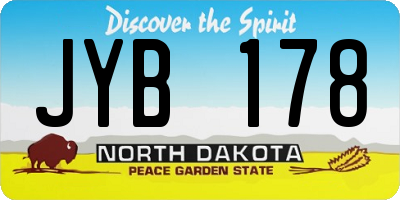 ND license plate JYB178