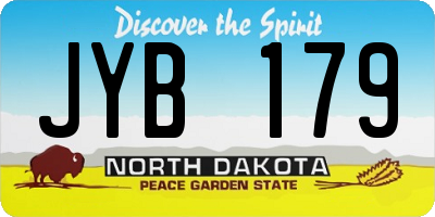 ND license plate JYB179