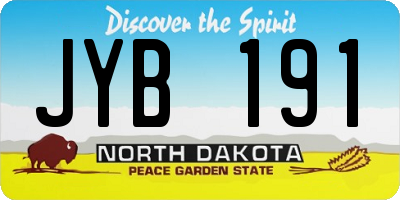 ND license plate JYB191