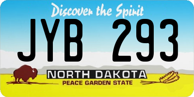 ND license plate JYB293