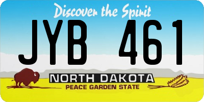 ND license plate JYB461