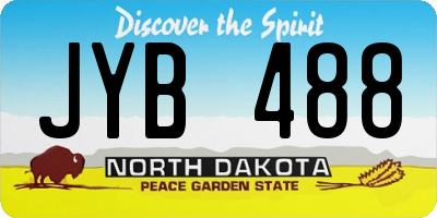 ND license plate JYB488