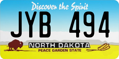 ND license plate JYB494