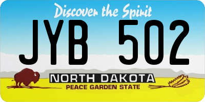 ND license plate JYB502