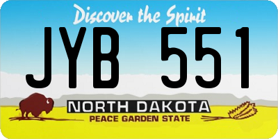 ND license plate JYB551