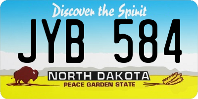 ND license plate JYB584