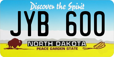 ND license plate JYB600