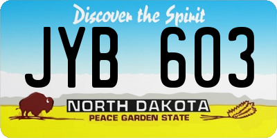 ND license plate JYB603
