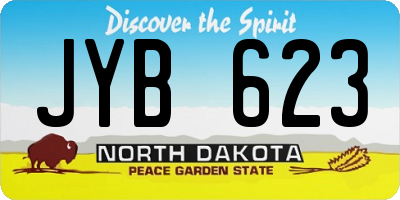 ND license plate JYB623