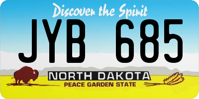 ND license plate JYB685