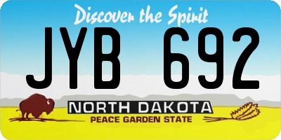 ND license plate JYB692