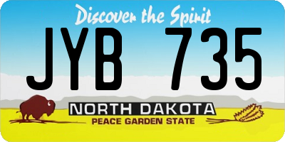ND license plate JYB735