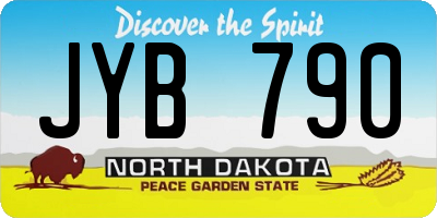 ND license plate JYB790