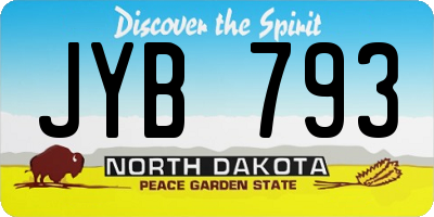 ND license plate JYB793
