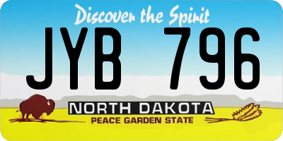 ND license plate JYB796