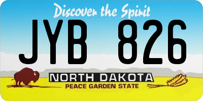 ND license plate JYB826