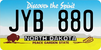 ND license plate JYB880