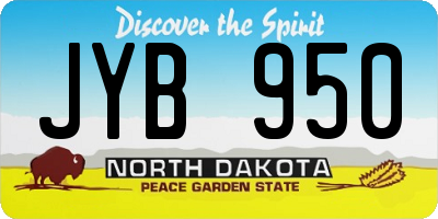 ND license plate JYB950