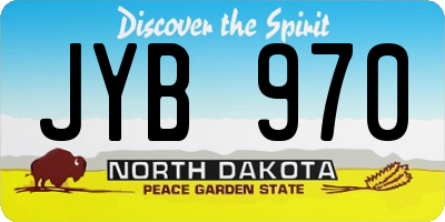 ND license plate JYB970