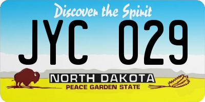 ND license plate JYC029