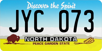 ND license plate JYC073