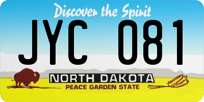 ND license plate JYC081