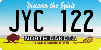 ND license plate JYC122