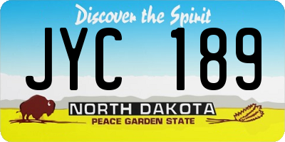 ND license plate JYC189