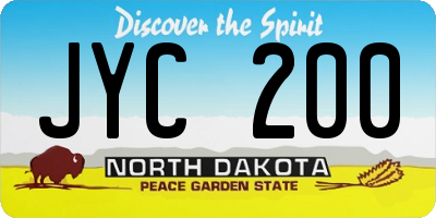 ND license plate JYC200