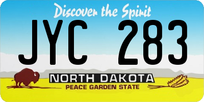 ND license plate JYC283