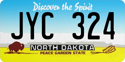 ND license plate JYC324