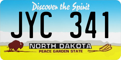 ND license plate JYC341