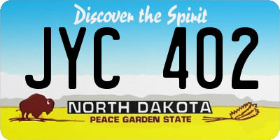 ND license plate JYC402