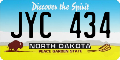 ND license plate JYC434