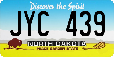 ND license plate JYC439