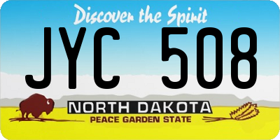 ND license plate JYC508