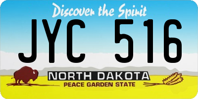 ND license plate JYC516