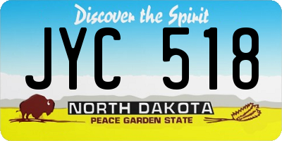 ND license plate JYC518