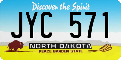 ND license plate JYC571