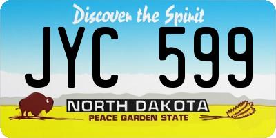 ND license plate JYC599