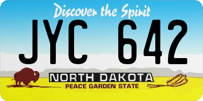 ND license plate JYC642