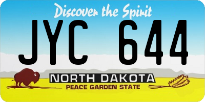 ND license plate JYC644