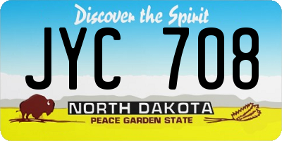 ND license plate JYC708