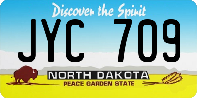 ND license plate JYC709