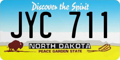 ND license plate JYC711