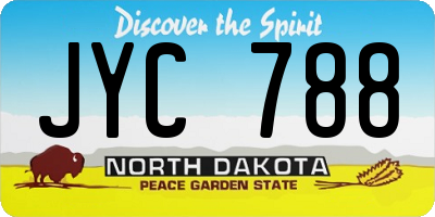 ND license plate JYC788